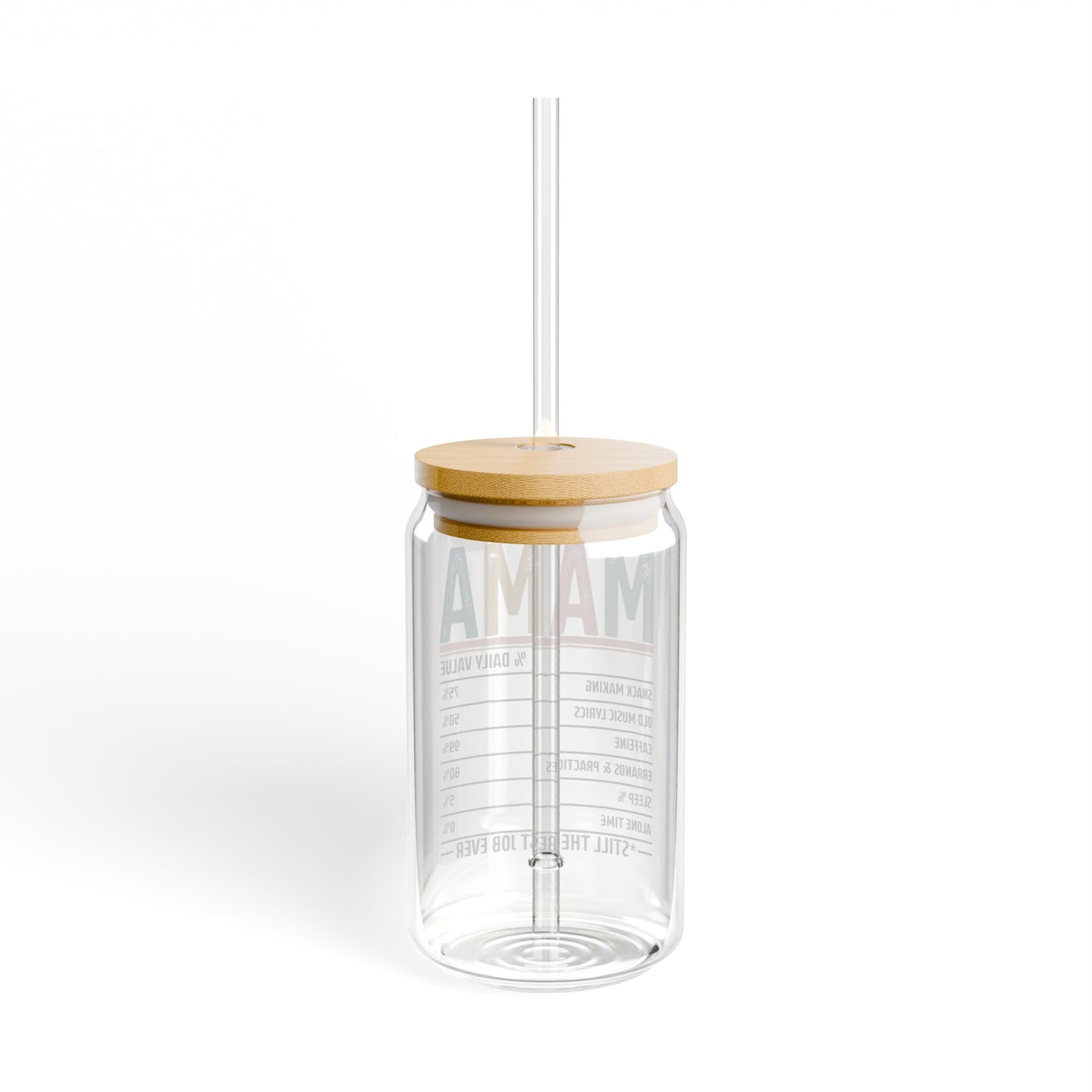 Mama Daily Value Glass Cup - Mom Gift Ideas