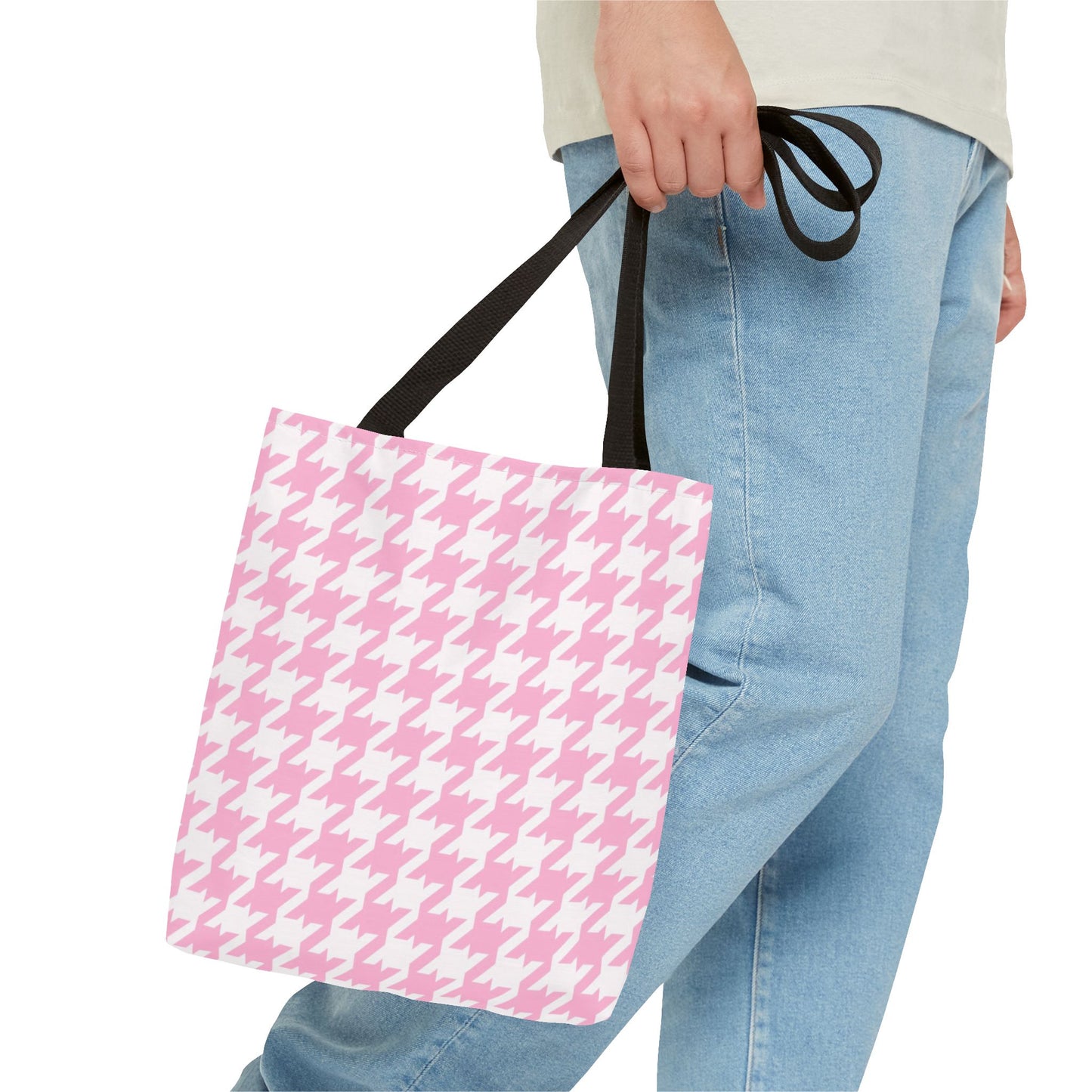 Classic meets Chic: Pink Houndstooth Tote