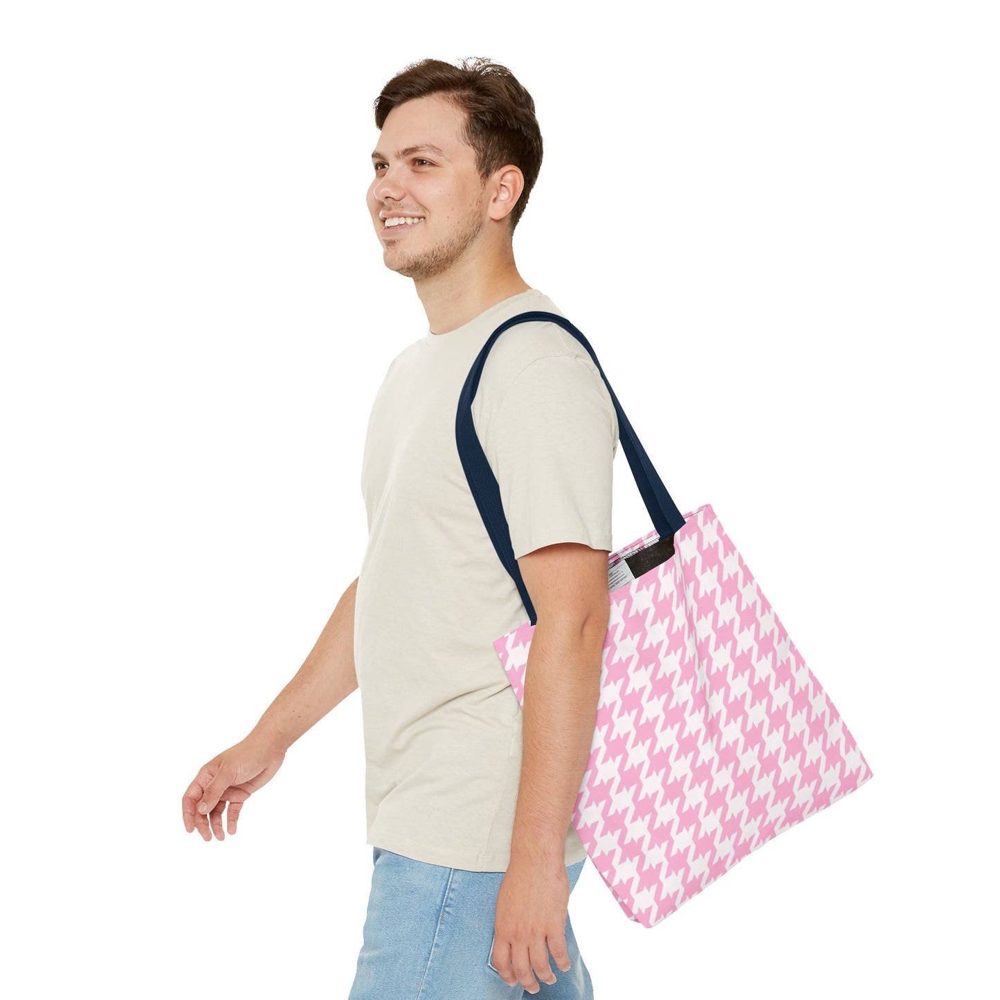 Classic meets Chic: Pink Houndstooth Tote