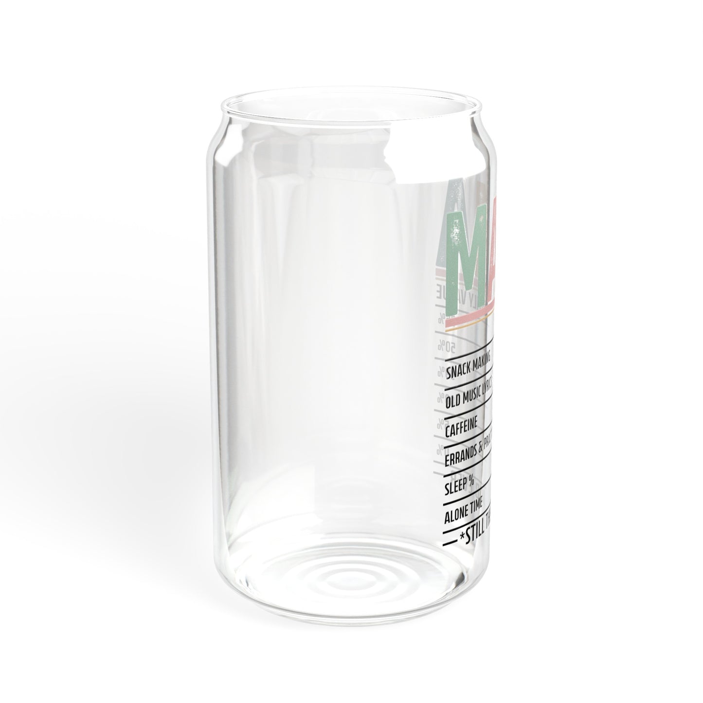 Mama Daily Value Glass Cup - Mom Gift Ideas