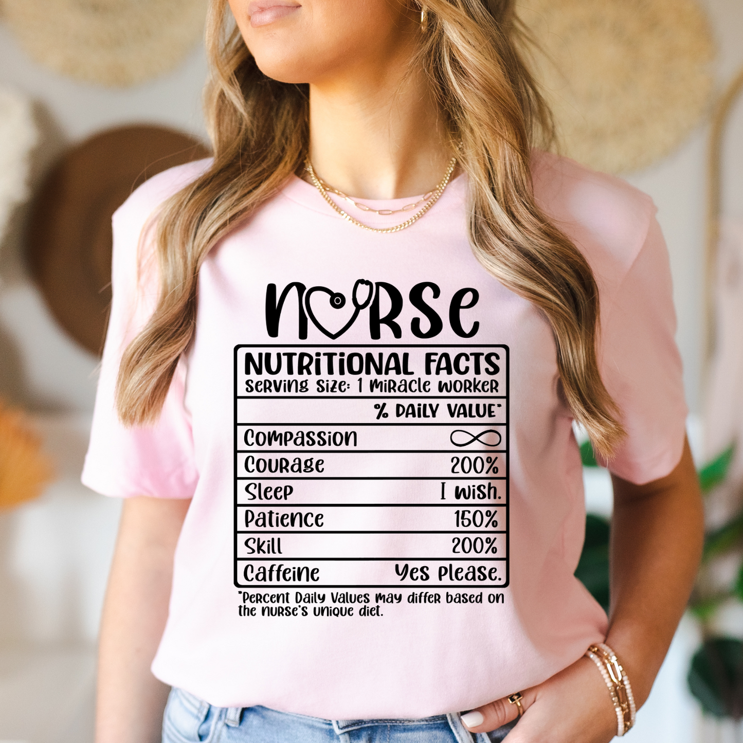 Nurse Nutritional Facts T-Shirt - Medical Humor Tee - Nurse Appreciation Gift