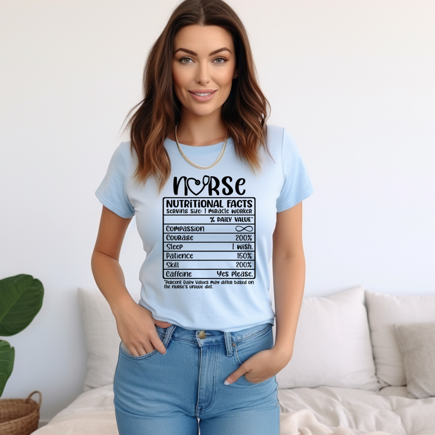 Nurse Nutritional Facts T-Shirt - Medical Humor Tee - Nurse Appreciation Gift