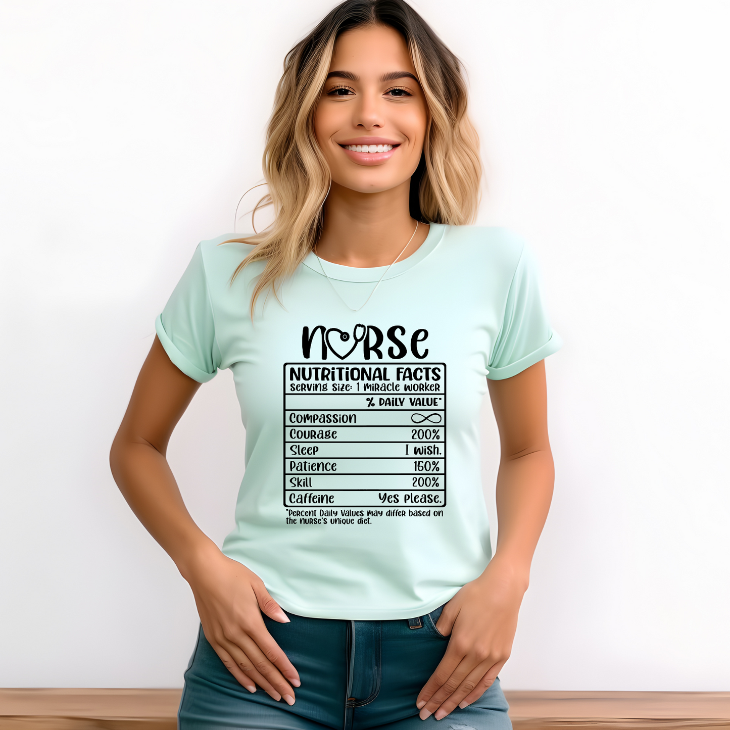 Nurse Nutritional Facts T-Shirt - Medical Humor Tee - Nurse Appreciation Gift