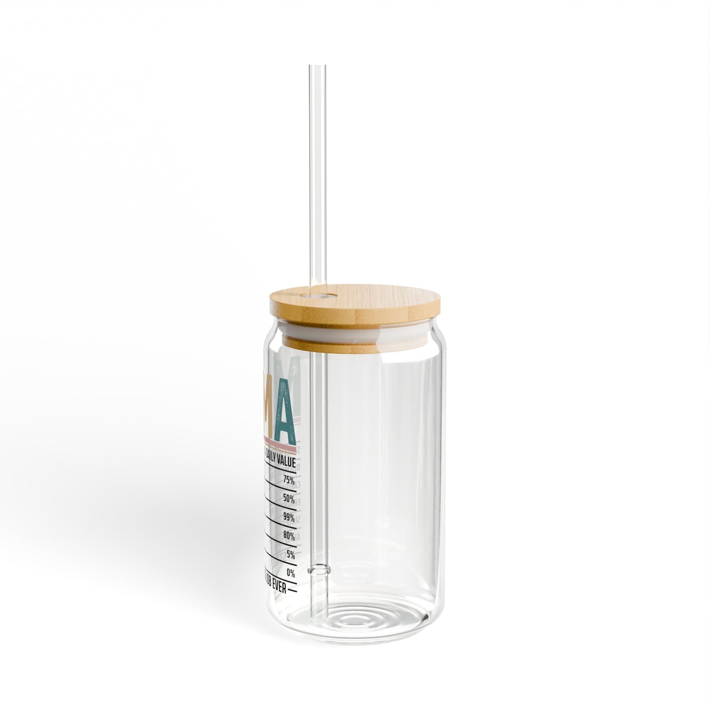 Mama Daily Value Glass Cup - Mom Gift Ideas