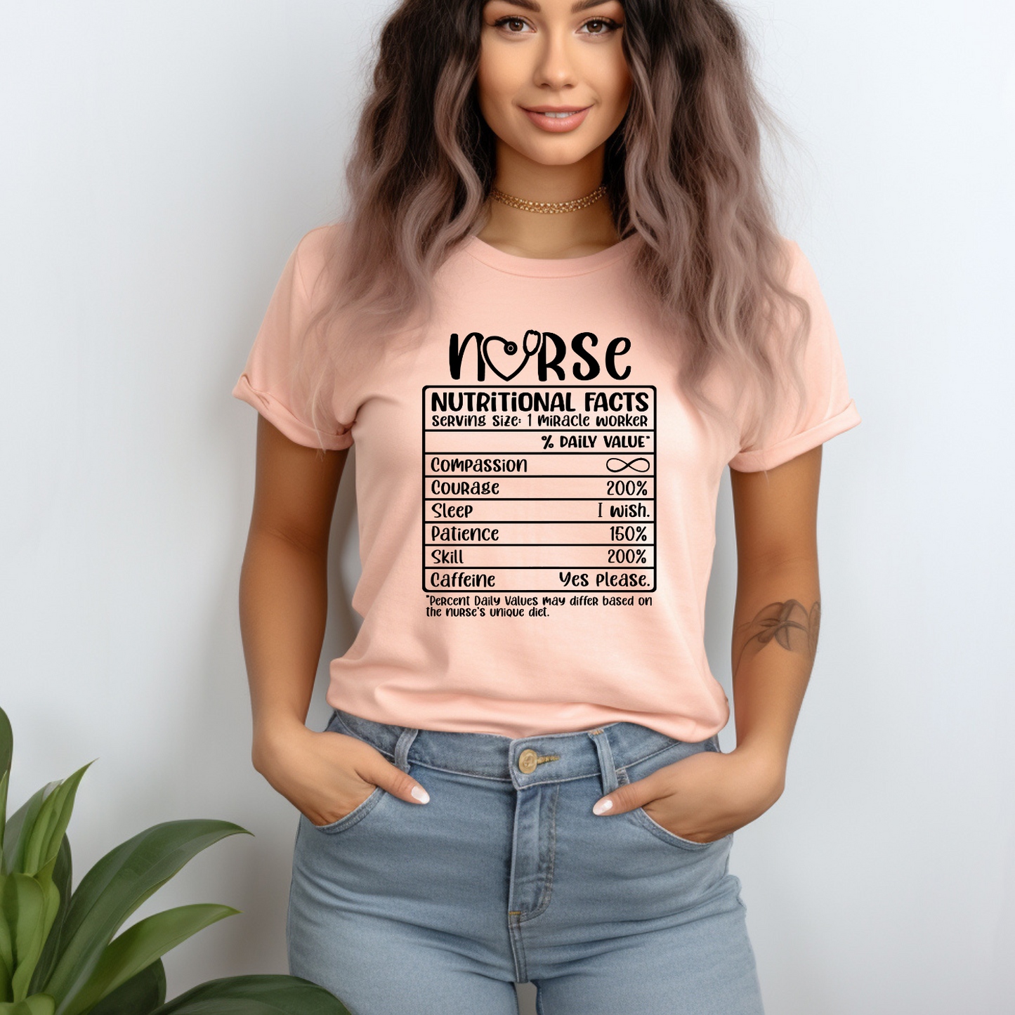 Nurse Nutritional Facts T-Shirt - Medical Humor Tee - Nurse Appreciation Gift