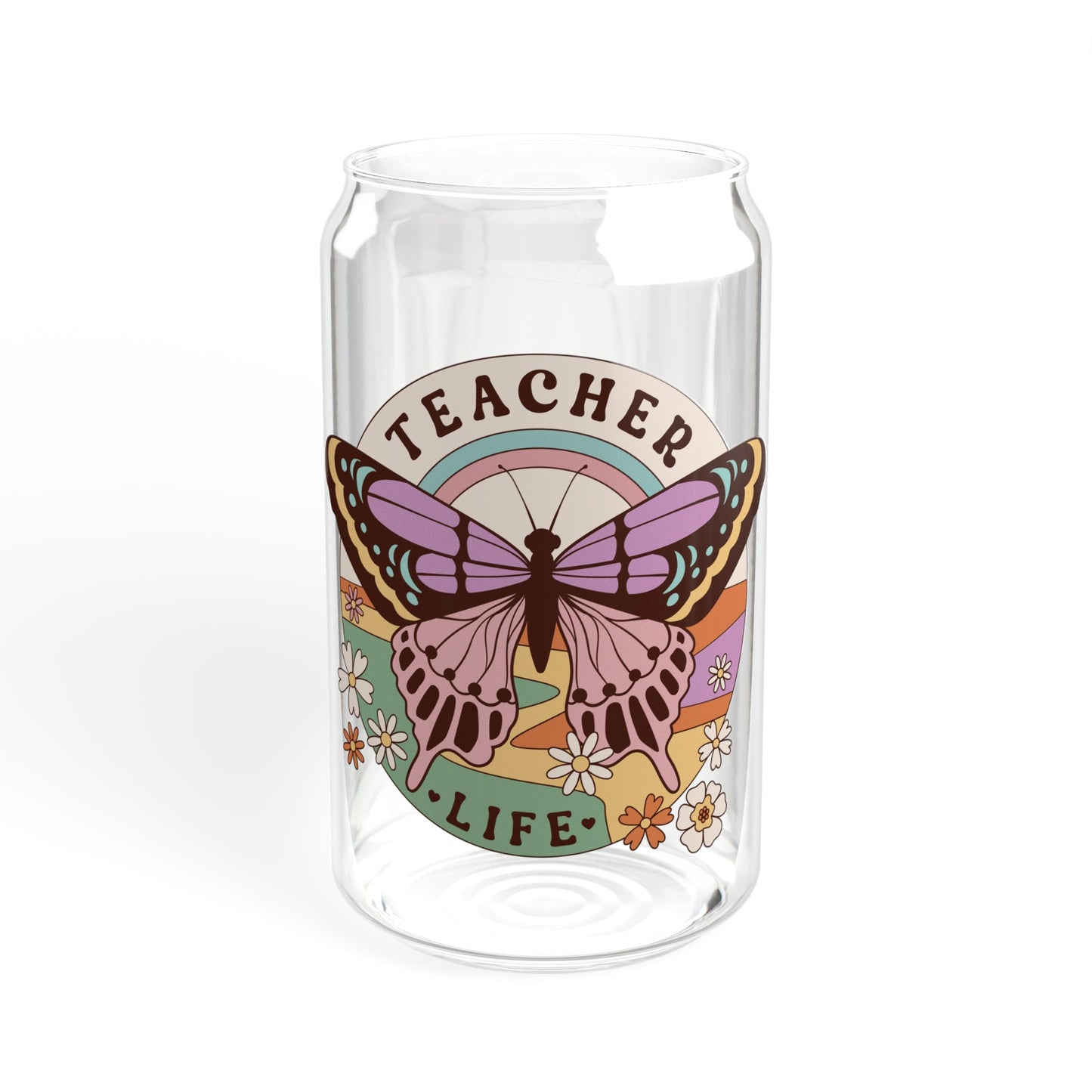 Teacher Life Glass Can Cup - Teacher Appreciation Gift