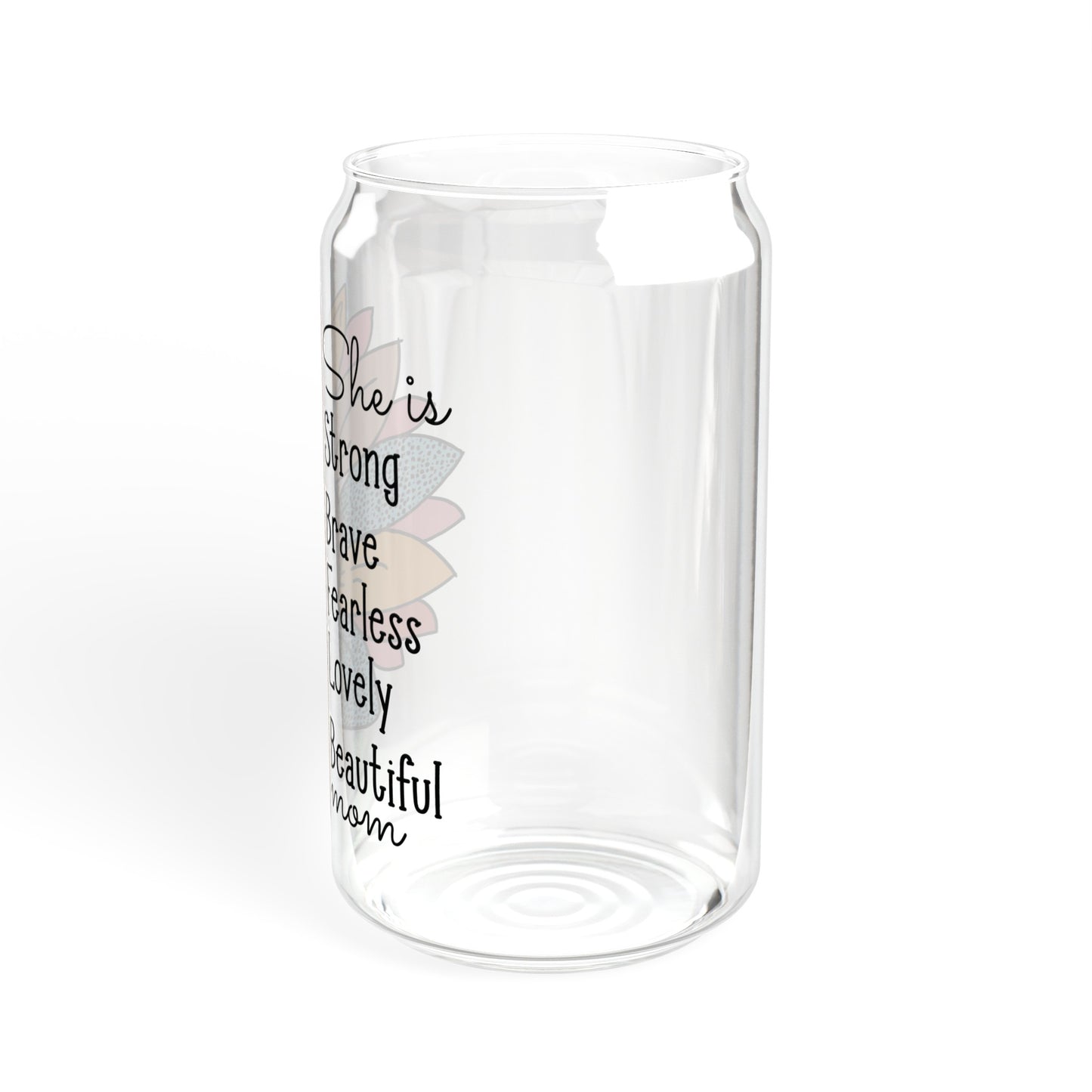 Gift for Mom: Hand-Crafted Beautiful Mom Glass Cup