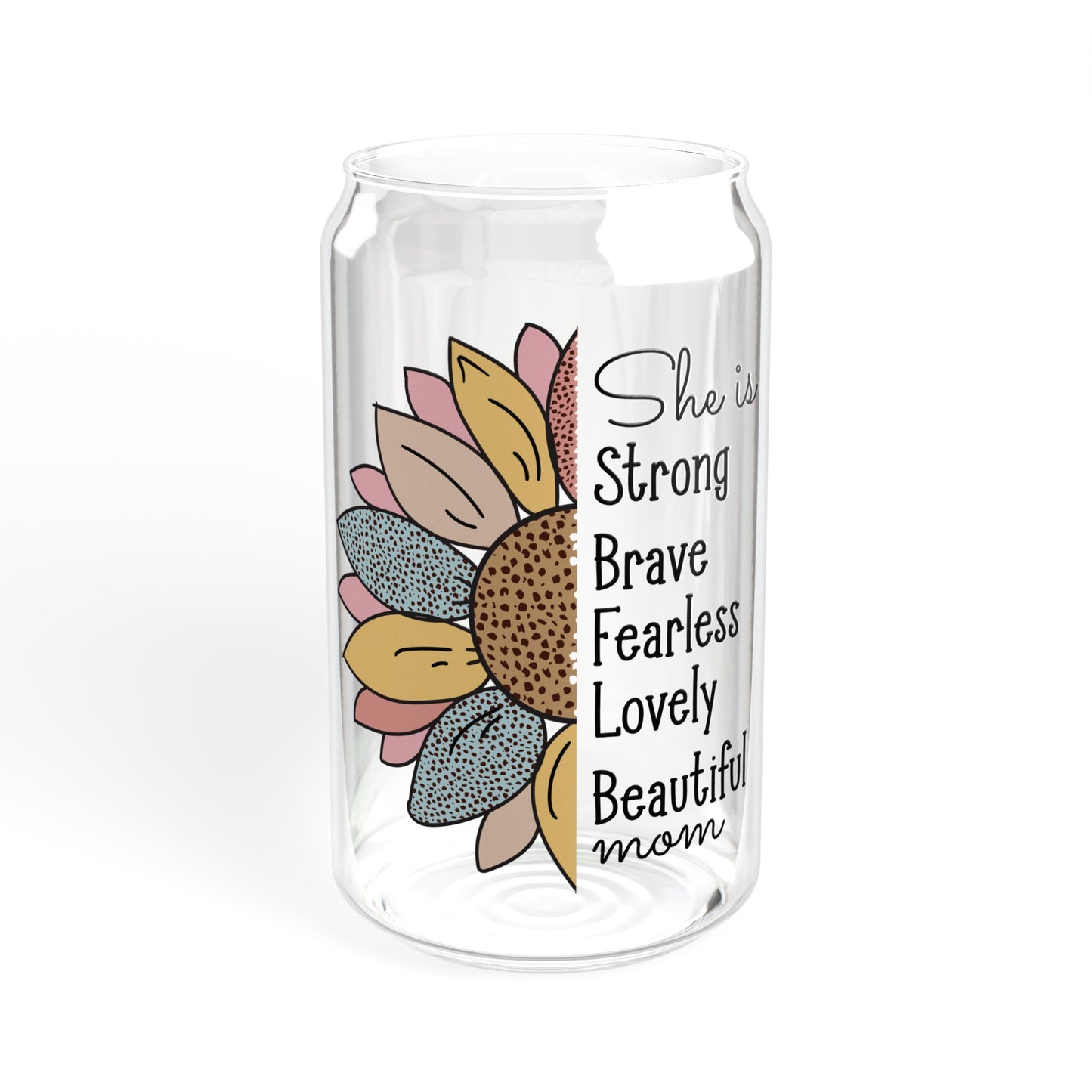 Gift for Mom: Hand-Crafted Beautiful Mom Glass Cup