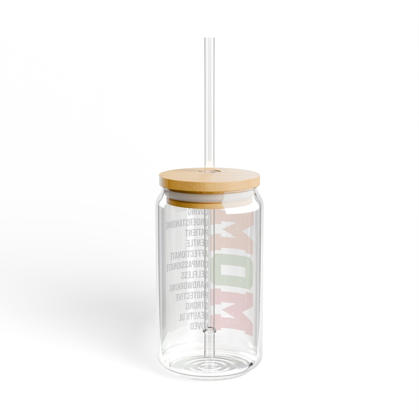Mom-Themed Glass Can Cup - Practical and Stylish Drinkware for Mom
