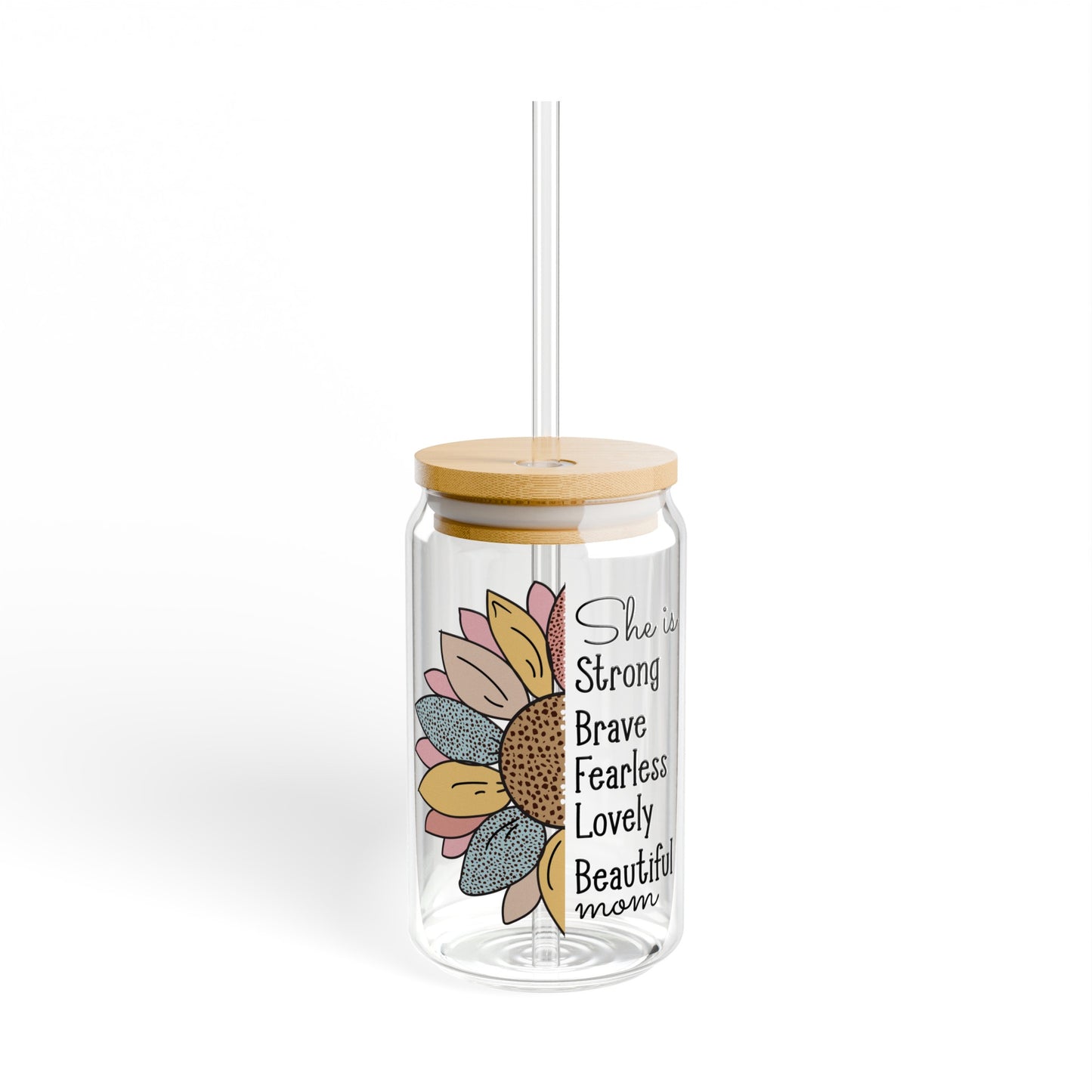 Gift for Mom: Hand-Crafted Beautiful Mom Glass Cup