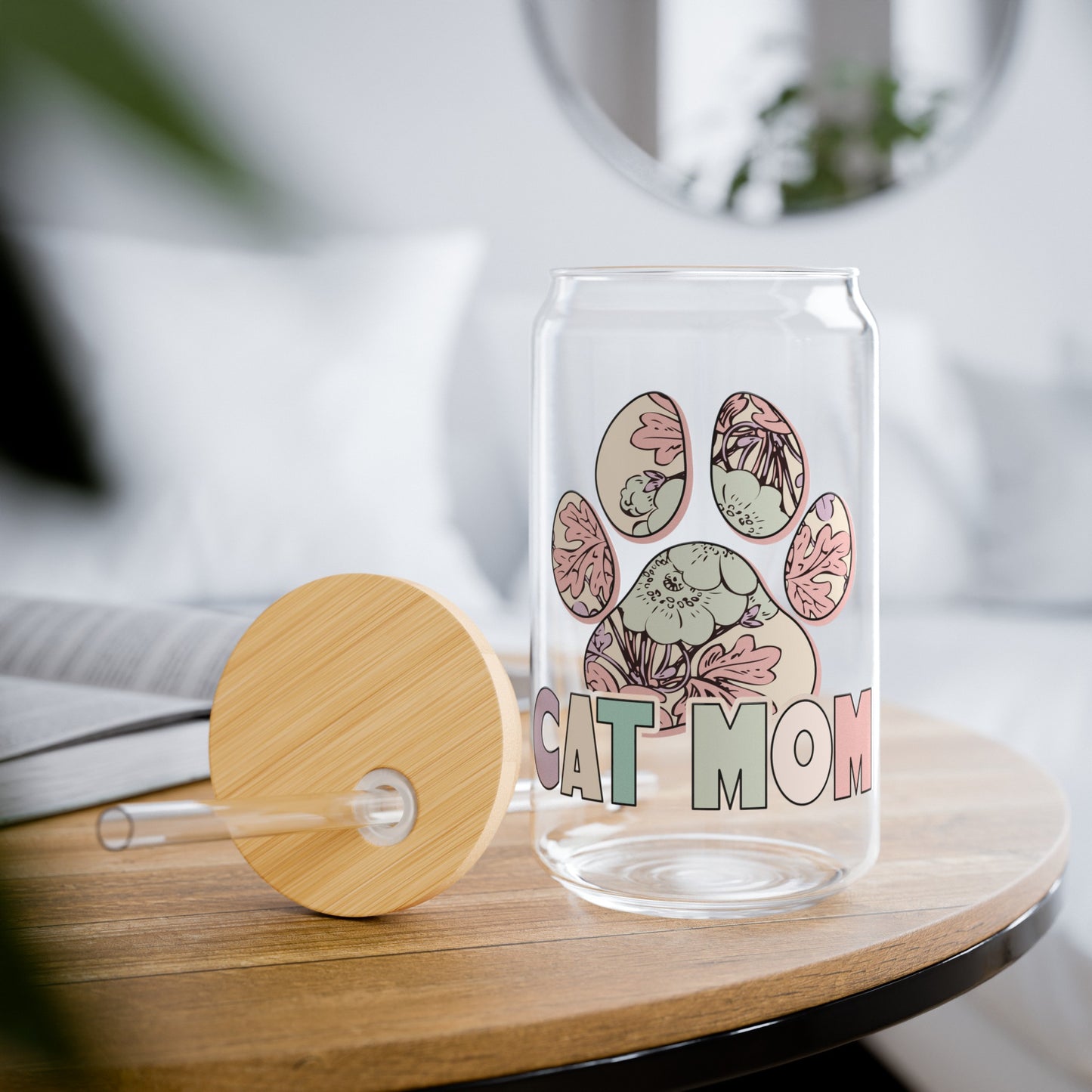 Cat Mom Glass Can Cup - Purrfect for Relaxing with Your Feline Friend