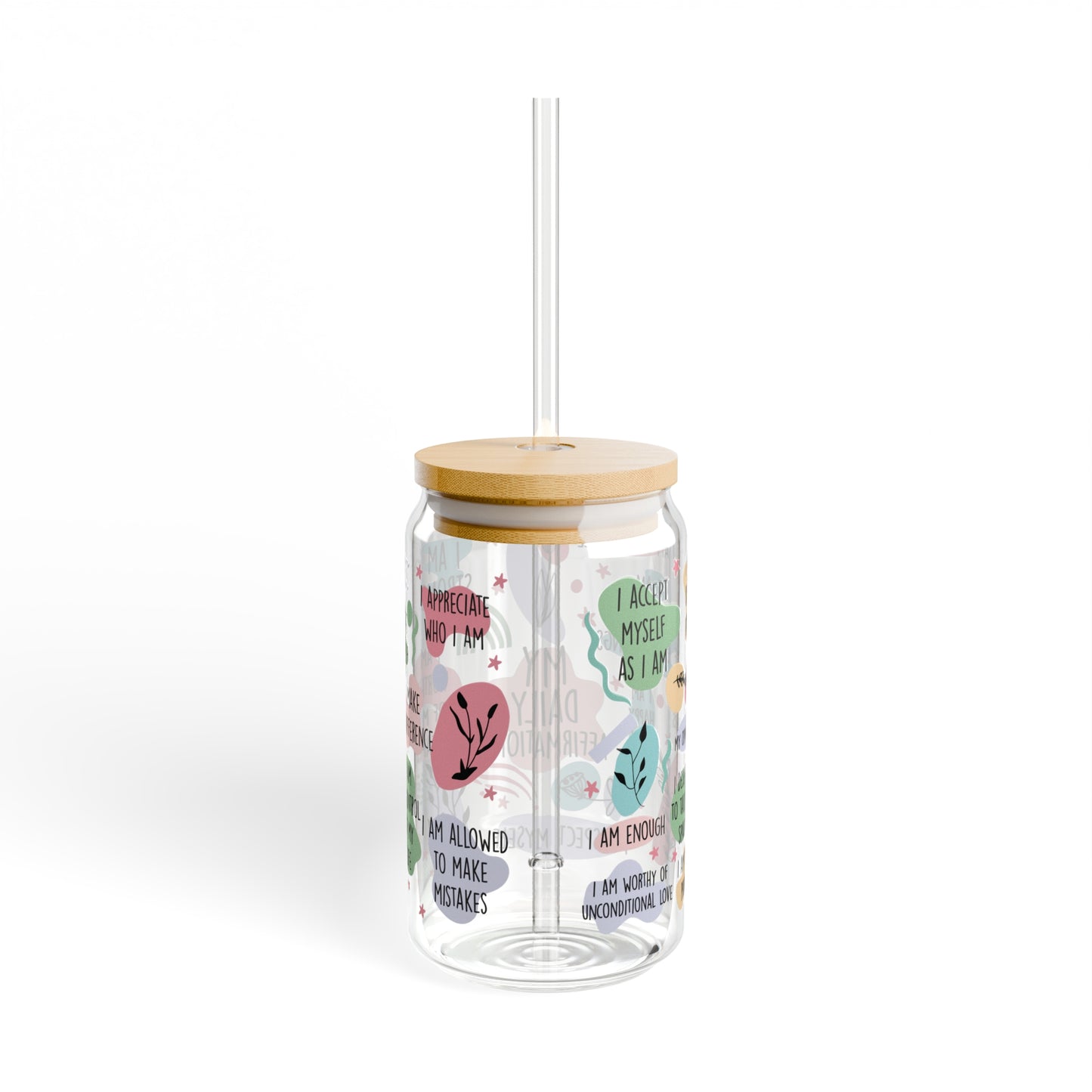 Self-Care Essential: My Daily Affirmations Glass Can Cup - Motivational Drinkware