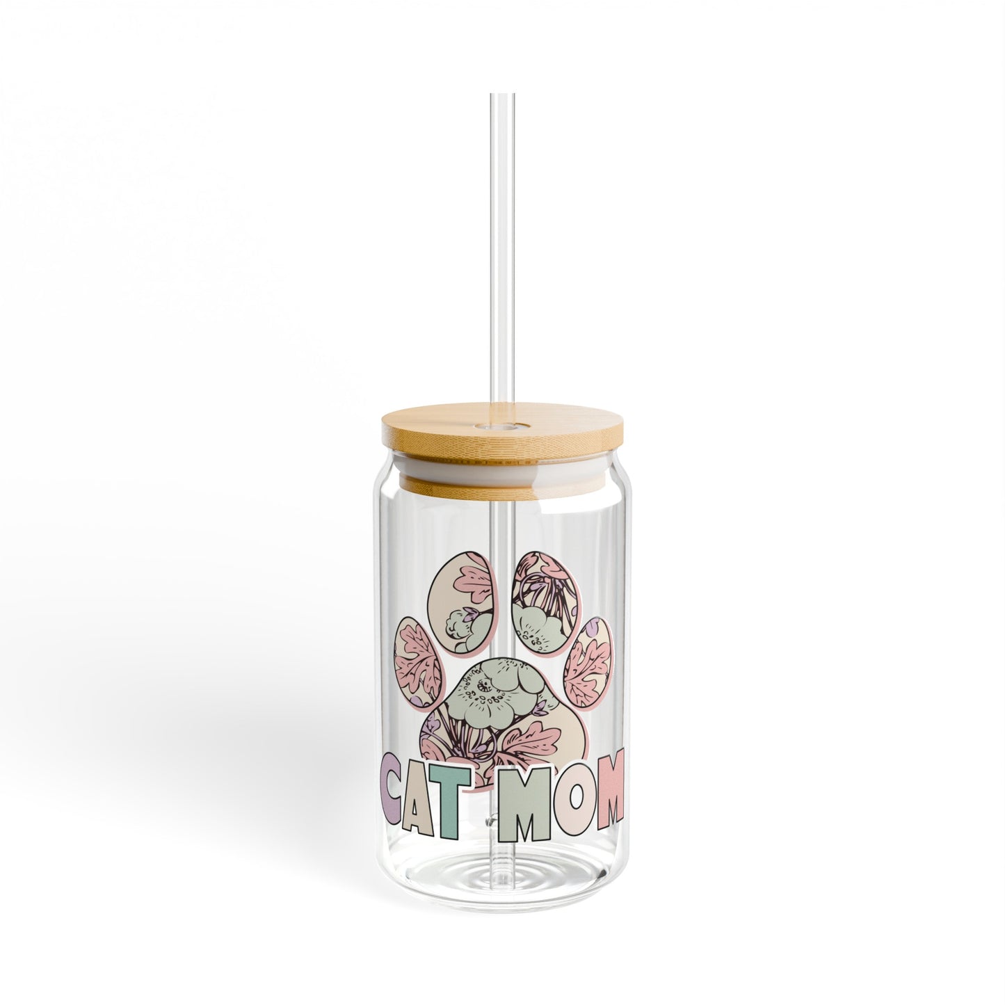 Cat Mom Glass Can Cup - Purrfect for Relaxing with Your Feline Friend