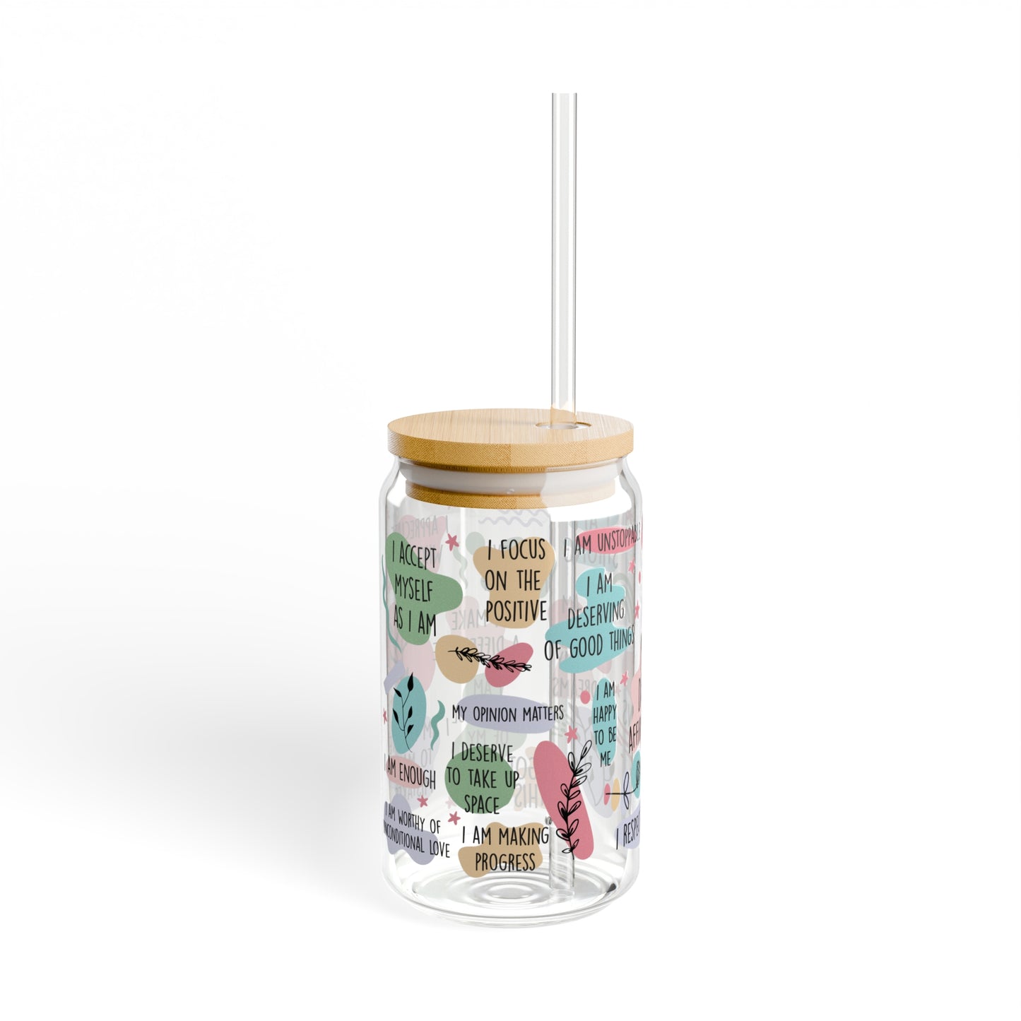 Self-Care Essential: My Daily Affirmations Glass Can Cup - Motivational Drinkware