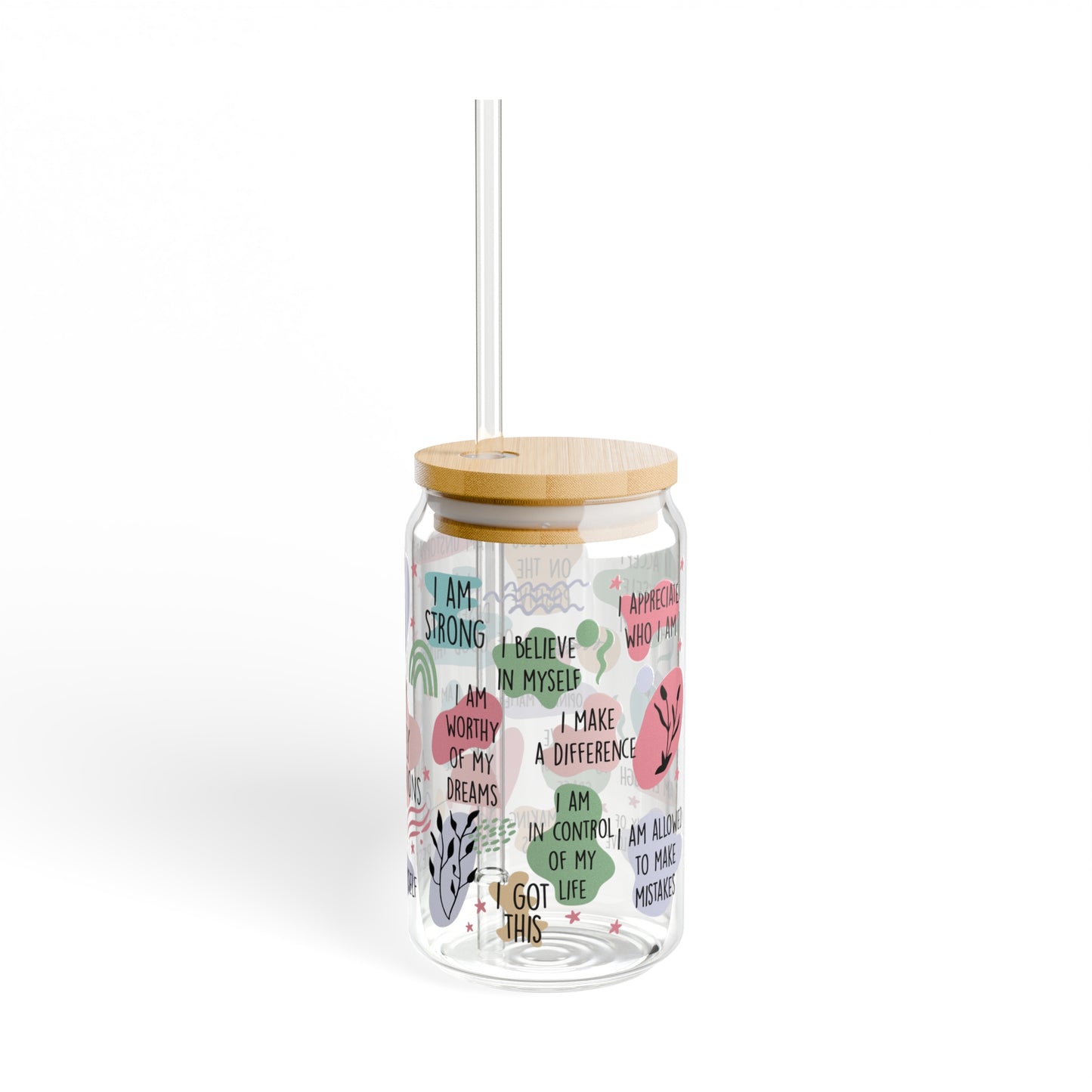 Self-Care Essential: My Daily Affirmations Glass Can Cup - Motivational Drinkware