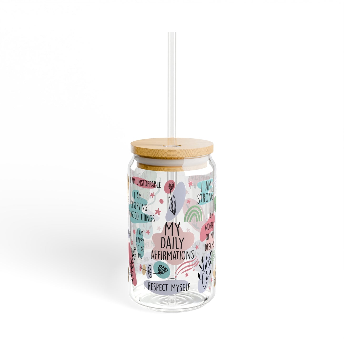 Self-Care Essential: My Daily Affirmations Glass Can Cup - Motivational Drinkware