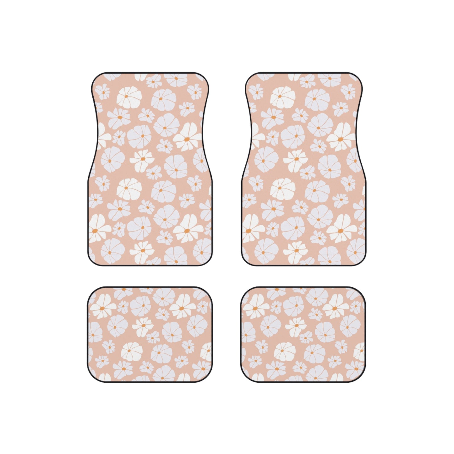 Eclectic Retro Boho Inspired Car Floor Mat - Bring Funky Vibes to Your Vehicle, Set of 4