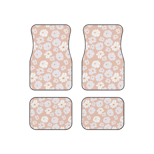 Eclectic Retro Boho Inspired Car Floor Mat - Bring Funky Vibes to Your Vehicle, Set of 4