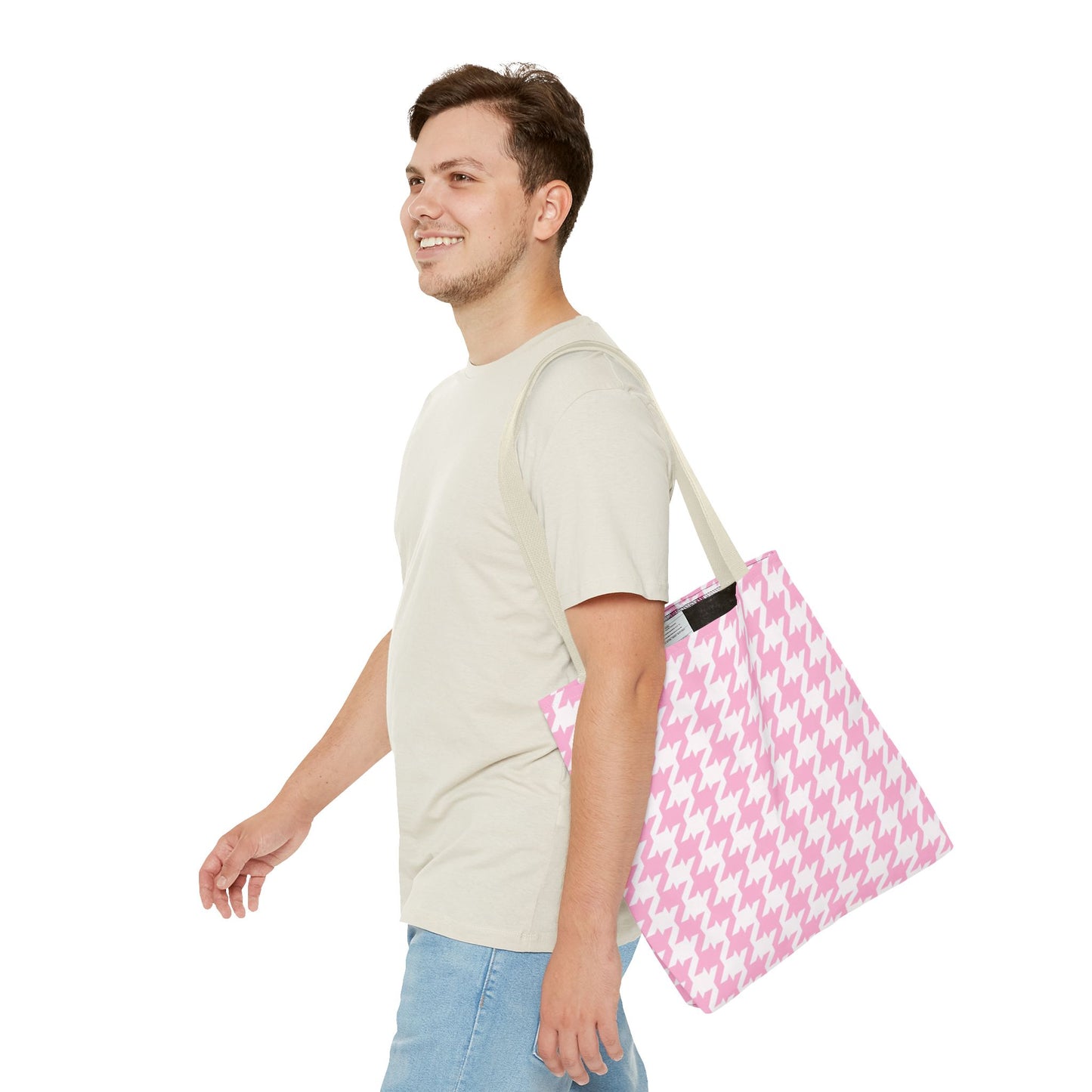 Classic meets Chic: Pink Houndstooth Tote