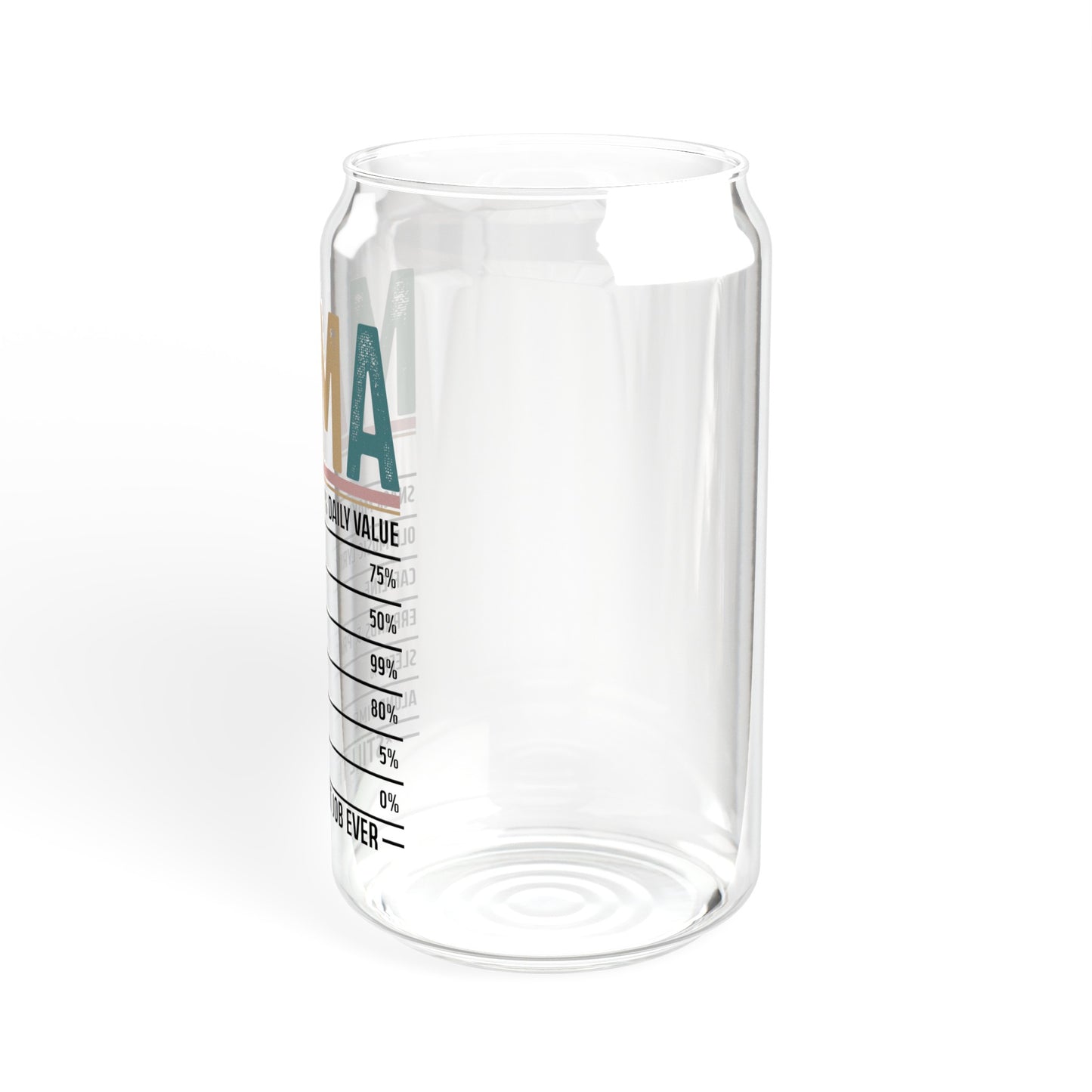 Mama Daily Value Glass Cup - Mom Gift Ideas