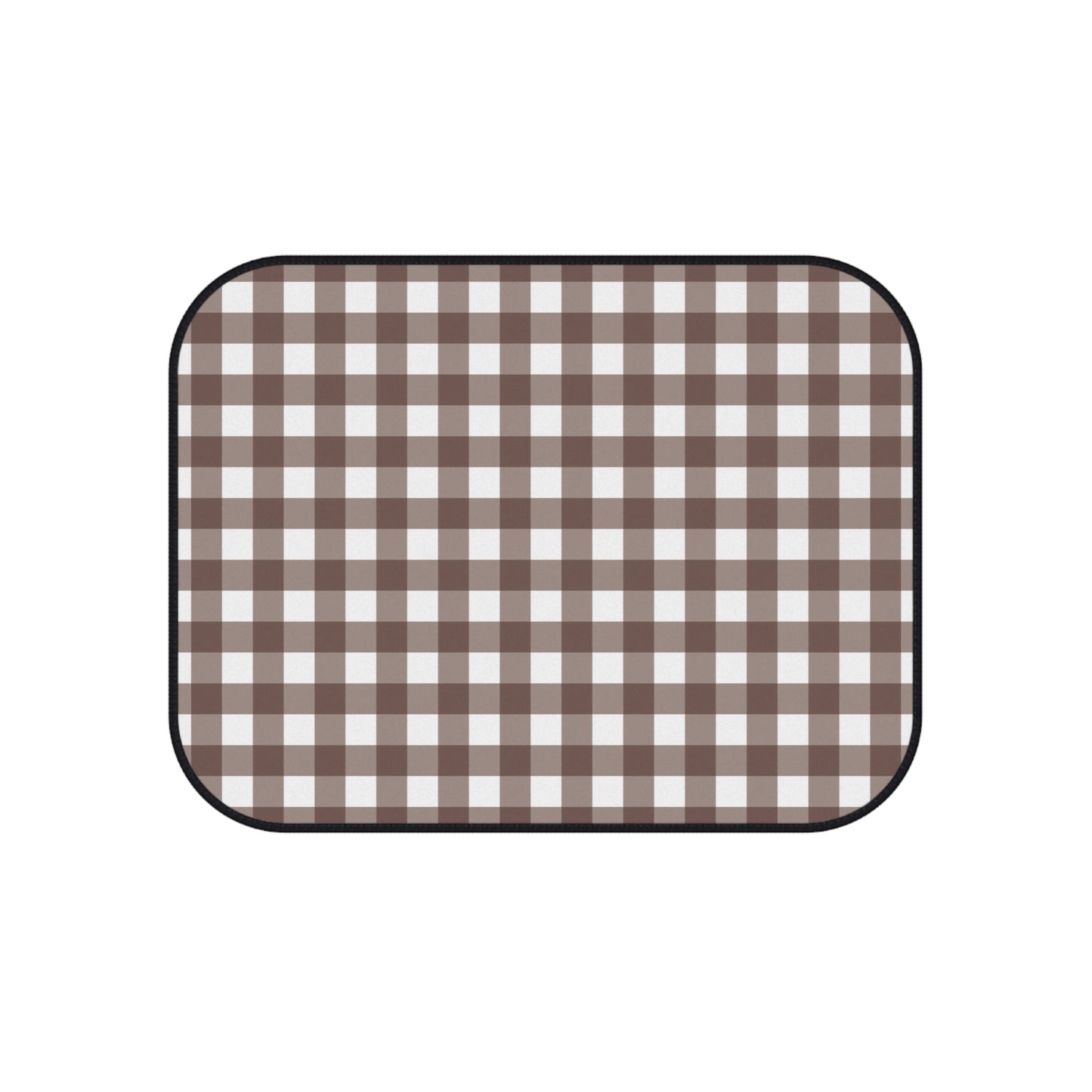Stylish Black N' Checkered Car Mats - Set of 4 Vehicle Floor Protectors